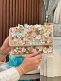 Pastel Garden Embroidered Clutch