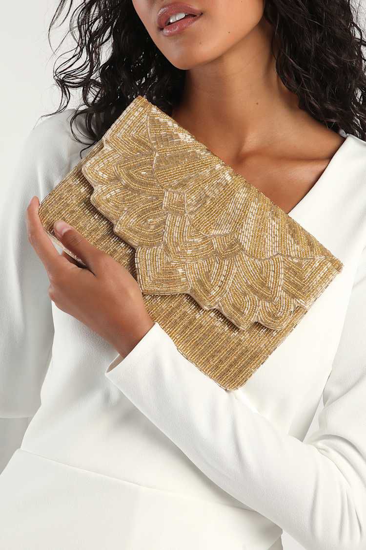 Handmade Gold Evening Clutch